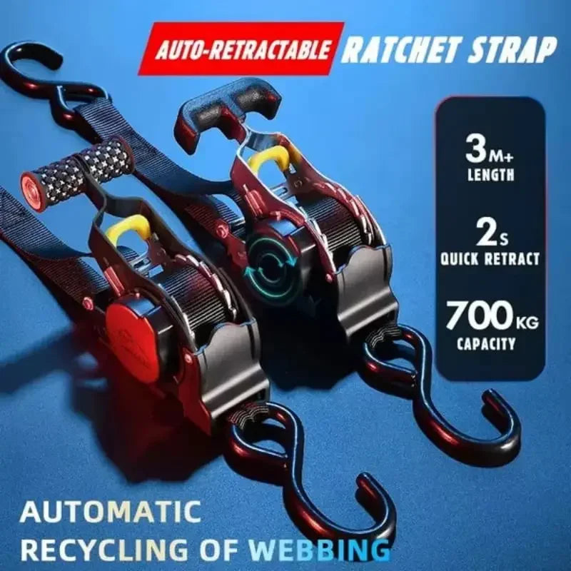 VELRIK SnapBack auto-retracting ratchet strap — photo 1