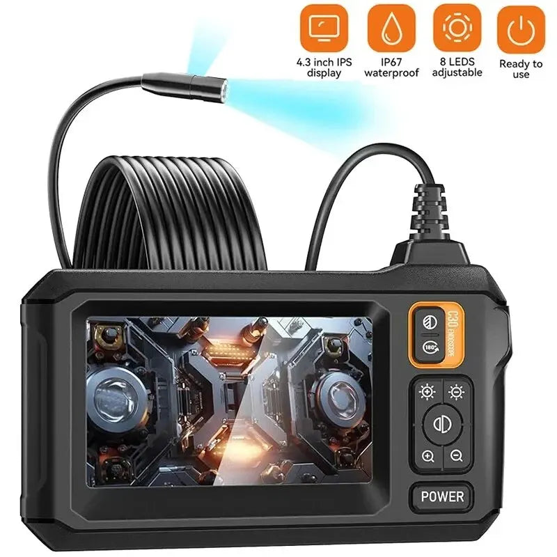 VELRIK ProbeCam with 4.3-inch screen and coiled cable