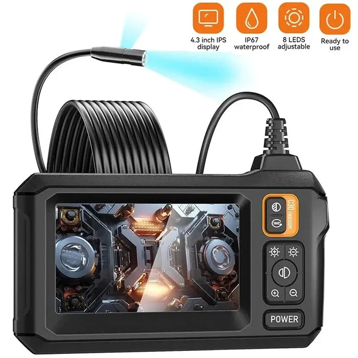 VELRIK ProbeCam endoscope with 4.3-inch screen and coiled cable