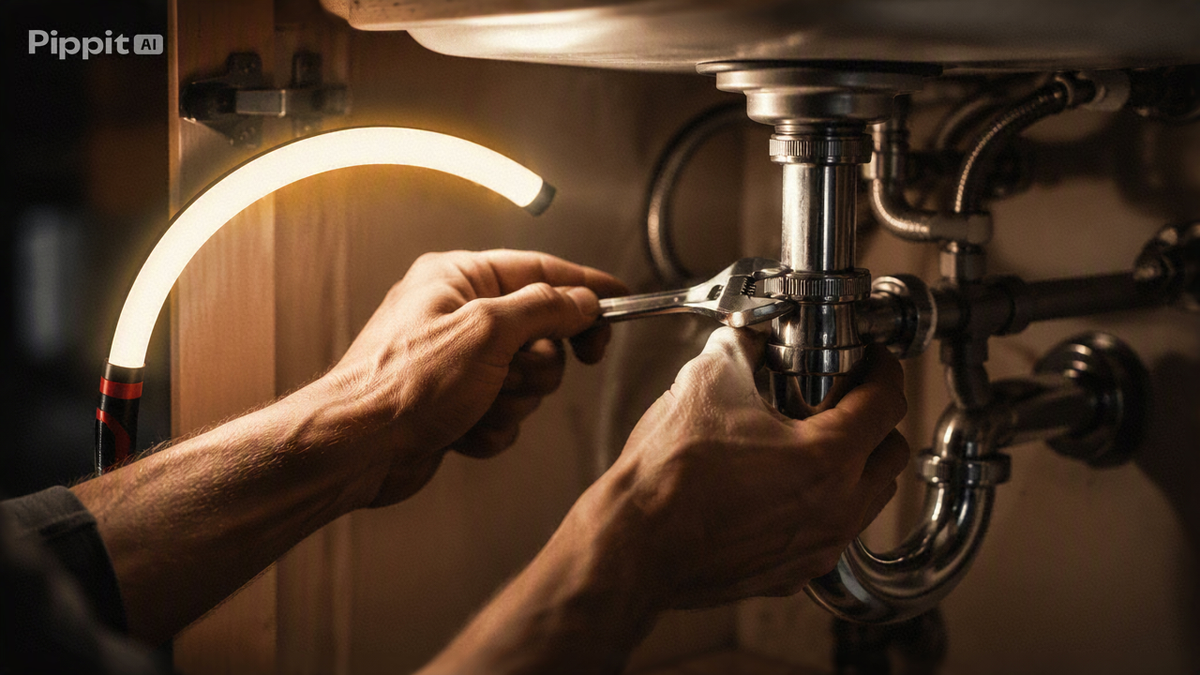 FlexBeam under a kitchen sink
