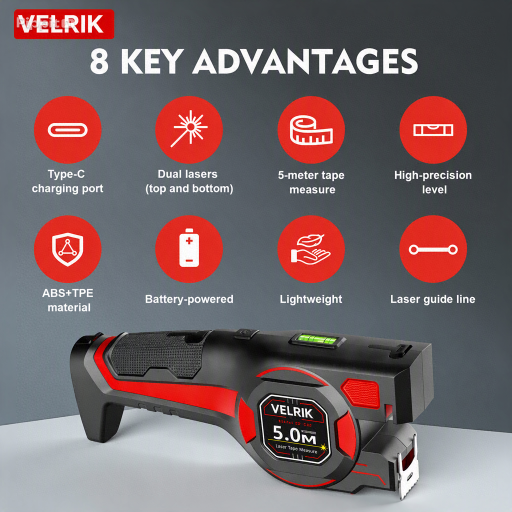 VELRIK LaserLine 3-in-1 laser tape measure — photo 3
